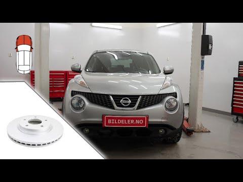 Nissan Juke(F15): Hvordan bytte bremseskive foran - 2010 og nyere modeller