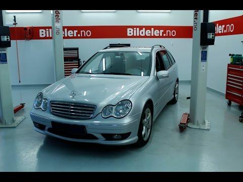 Mercedes C-klasse: Hvordan bytte bremseskiver og klosser foran - 2000 til 2007 mod. (T203 & W203)