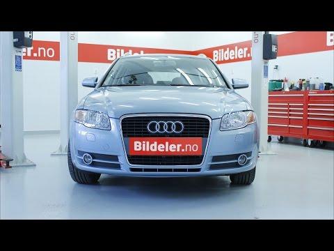 Audi A4: Hvordan bytte multireim og reimspenningsdemper (1,6 bensin) - 2005 til 2008 mod.