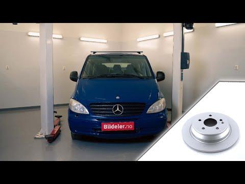 Mercedes Vito: Hvordan bytte bremseskiver bak - 2004 og nyere modeller