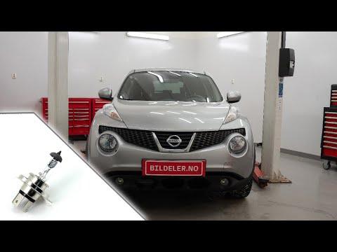 Nissan Juke(F15): Hvordan bytte pære i hovedlykt