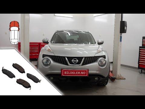 Nissan Juke(F15): Hvordan bytte bremseklosser foran - 2010 og nyere modeller