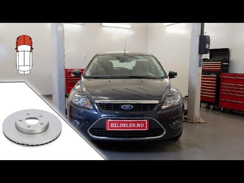 Ford Focus(II DA): Hvordan bytte bremseskiver foran - 2005 til 2012 modeller