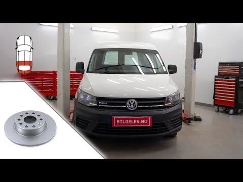 Volkswagen Caddy(IV): hvordan bytte bremseskive bak - 2015 og nyere modeller