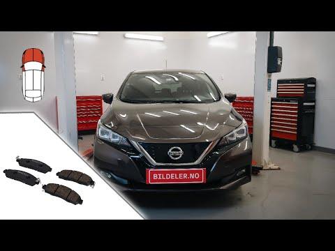 Nissan Leaf(ZE1): Hvordan bytte bremseklosser foran - 2017 og nyere modeller