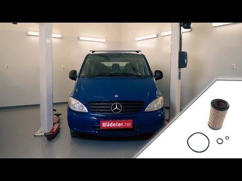 Mercedes Vito: Hvordan bytte oljefilter og motorolje - 2004 og nyere modeller