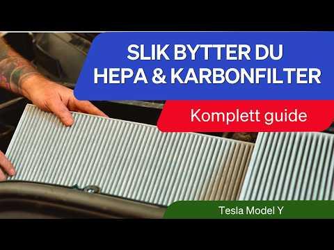  Slik bytter du HEPA filter og Karbonfilter på Tesla Model Y