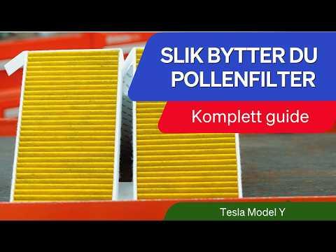  Slik bytter du pollenfilter på Tesla Model Y