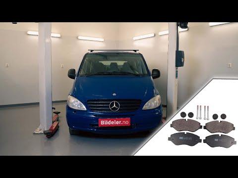 Mercedes Vito: Hvordan bytte bremseklosser foran - 2004 og nyere modeller