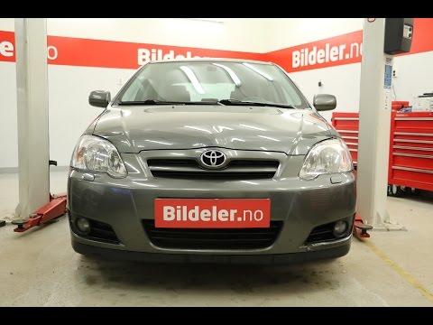 Toyota Corolla: Hvordan bytte hjullager foran - 2002 til 2007 mod. 
