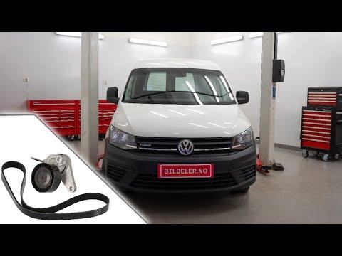 Volkswagen Caddy(IV): Hvordan bytte reimspenningsdemper og multireim - 2015 og nyere modeller